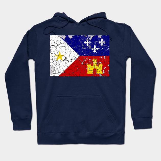 Peeling Acadiana Flag Hoodie by Gsweathers